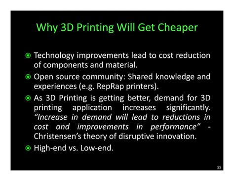 3d Printing Its Economic And Technical Rational