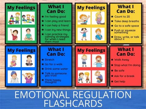 Self Regulation Flashcards Understanding Your Zones Calming Etsy