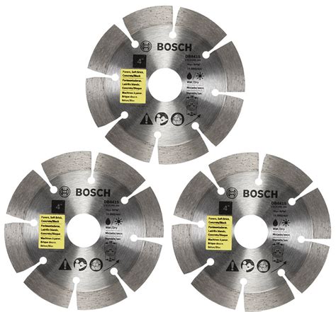 Bosch DB441 4 Inch Segmented Diamond Circular Saw Blade 3 Pack