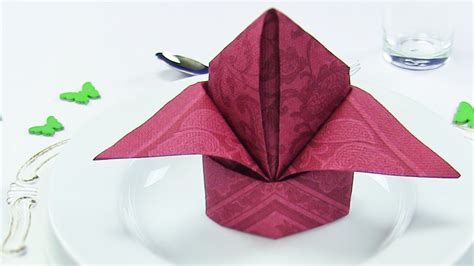Napkin Folding Bishops Hat Or Lily Easy Napkins Folding Tutorial