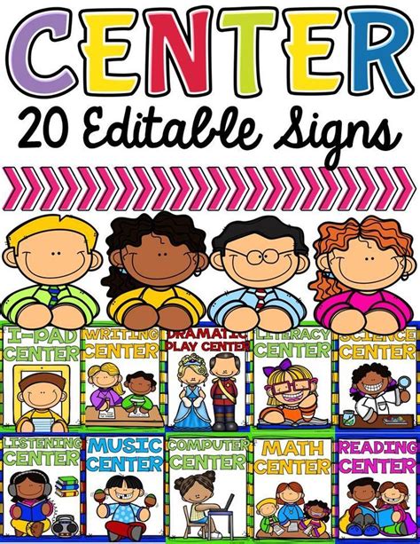 Class Decor Center Signs Editable Center Signs Classroom Centers