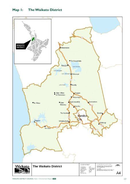 Map 1 The Waikato District