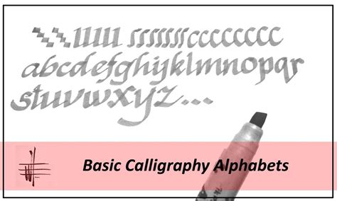 Basic Calligraphy Alphabets By A Beginner For A Beginner By Chisel Tip