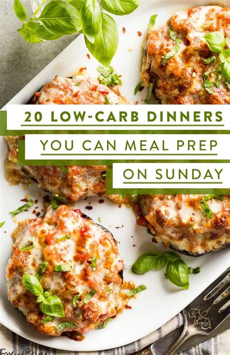 Plus, it contains 440 milligrams of sodium and 38 grams of carbohydrates, which is low compared with similar frozen dinner products. 20 Low-Carb Dinners You Can Meal Prep on Sunday | Low carb ...