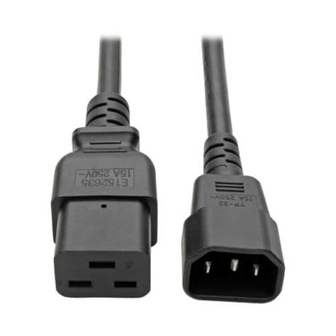 In telecommunications, power cords are commonly used on computers, chassis switches, pdu, ups and servers. C19 To C14 Power Cord, Power Adapter, 2 ft, Black | Tripp Lite