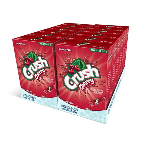 Crush Cherry Powder Drink Mix 12 Boxes 72 Sticks Sugar Free