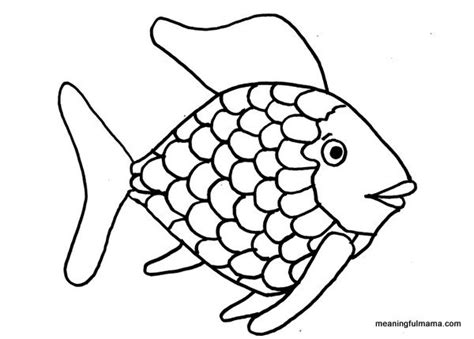 Divine Rainbow Fish Stencil Preschool Fundations Writing Paper Printable
