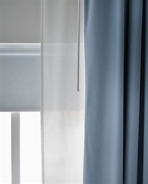 BENGTA Lystett gardin, 1 lengde, blå, 210x250 cm - IKEA