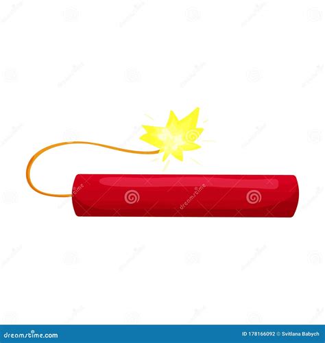 Dynamite Vector Iconcartoon Vector Icon Isolated On White Background