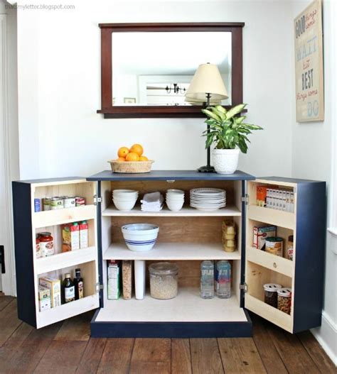 Awe inspiring stand alone pantry for kitchen with vintage metal. DIY Freestanding Kitchen Pantry Cabinet (That's My Letter ...