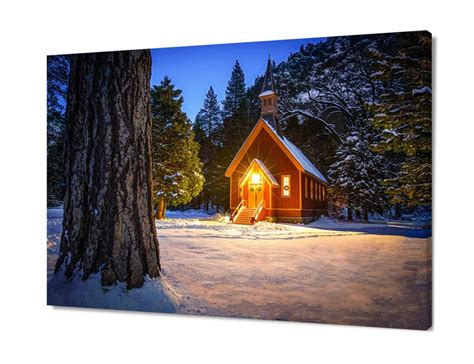 Christmas Country Charm Yosemite Snow Print California Etsy