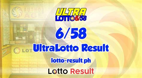 658 Lotto Result Official 658 Ultra Lotto Result