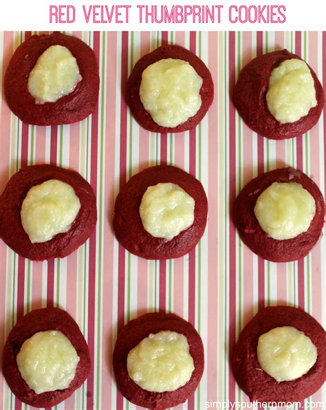 Red Velvet Thumbprint Cookies Recipe Simply Southern Mom