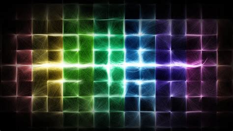 Purple Green Yellow And Red Square Graphic Wallpaper Hd Wallpaper