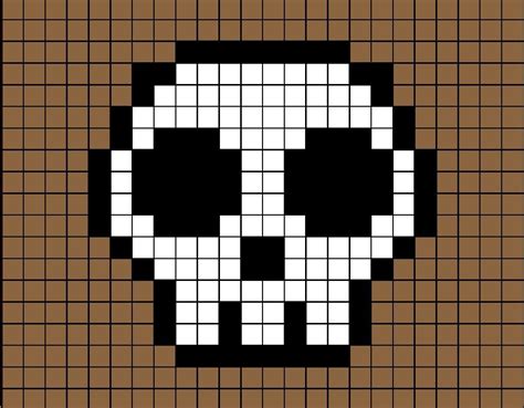Minecraft Skull Pixel Art Halloween Pixel Art Meanlil Vrogue Co
