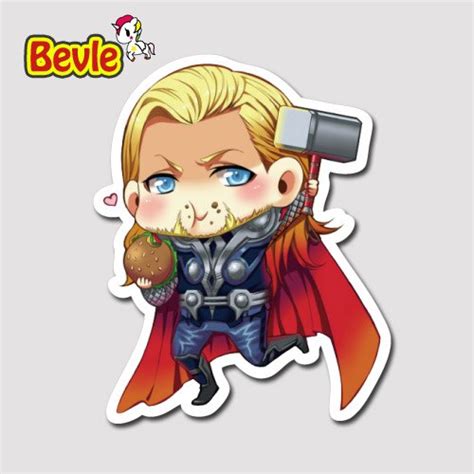 Bevle 9639 Marvel Avenger Super Hero Thors Waterproof Stickers Tide