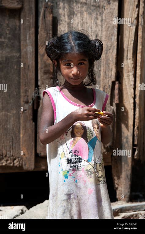 Young Poor Indian Street Beggar Girl India Stock Photo Alamy
