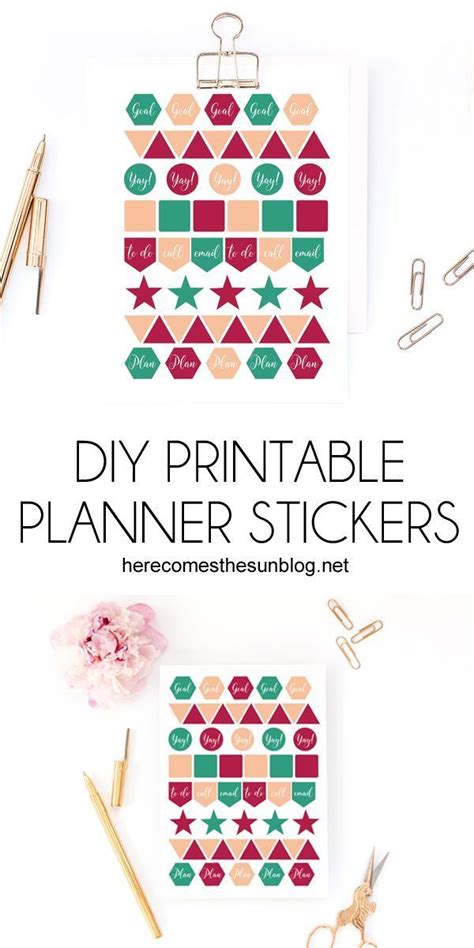 Diy Printable Planner Stickers Printable Planner Stickers Planner