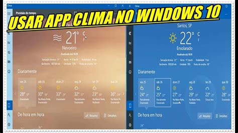 Como Encontrar E Usar Aplicativo Clima Previsão Do Tempo No Windows