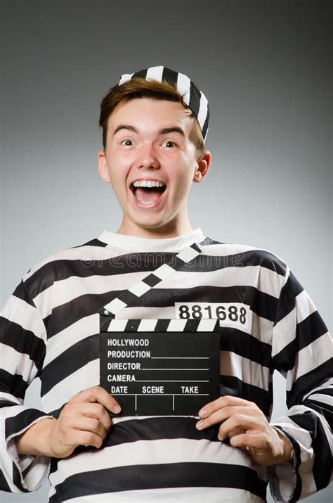 Prison inmate in funny stock photo. Image of detainee - 47992988