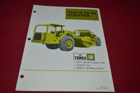 Terex Ts 24 Scraper Pan Dealers Brochure Dcpa6 Ver7 Ebay