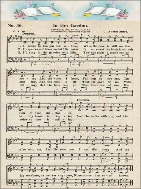 And He Walks With Me And He Talks With Me Hymn Print Christian