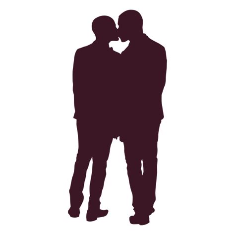 Pareja Gay Romántica Besos Silueta Descargar Pngsvg Transparente