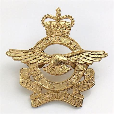 Royal Canadian Air Force Canada Cap Badge 2 Screw Posts Pin 225in 16