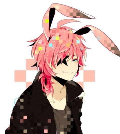 Unlike many other anime hair colors, pink hair has become more prevalent and had a slight change of meaning. pink bunny ears hair star anime | Anime boy ... | Pink ...