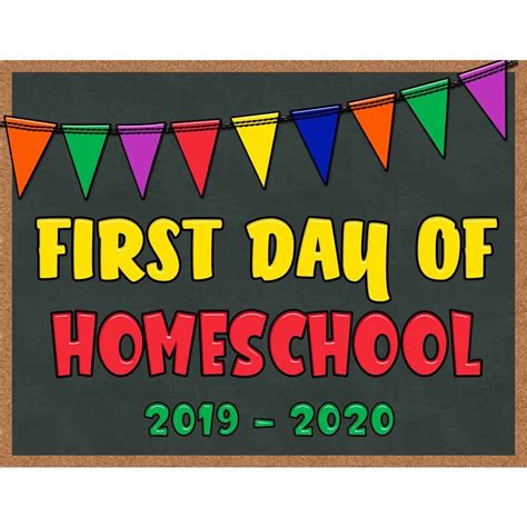 First Day Of Homeschool Sign Chantahlia Design