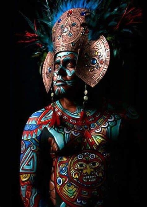 Pin By Ángel Borja On Guerreros Aztecas Mayan Art Body Art Painting
