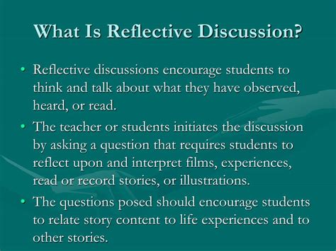 Ppt Using The Reflective Discussion Method In High School Classrooms