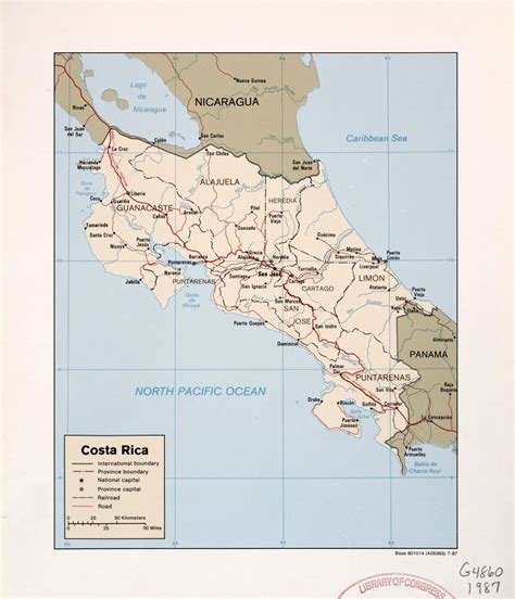 Large Detailed Political And Administrative Map Of Costa Rica With
