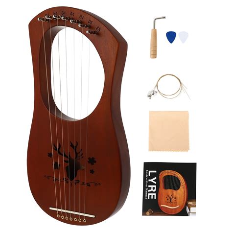 7 Note Lyre Wood Instrument Liras Instrumento Musical Wrench Body Lyra