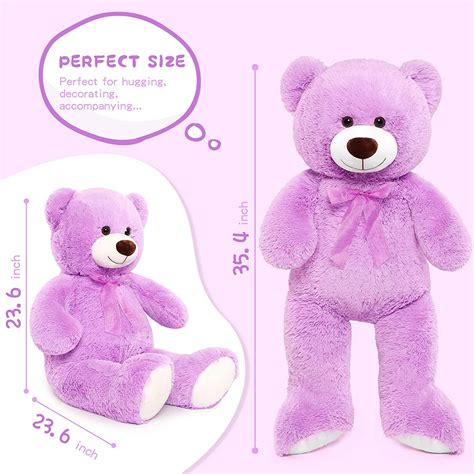 Giant Teddy Bear Plush Toy Multicolor 35451 Inches Morismos