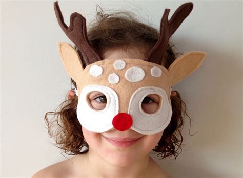 make your own half face stag or reindeer mask costume accessories masks and prosthetics