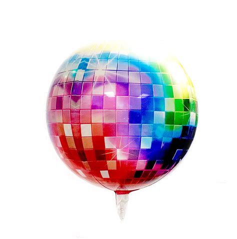 Disco Ball Balloon Rainbow Disco Ball Mylar Orbz Dance Etsy