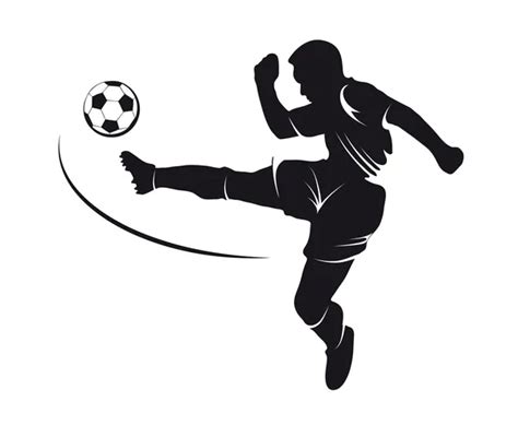 Vector Silueta Futbol Silueta De Jugador De Fútbol Soccer Vector