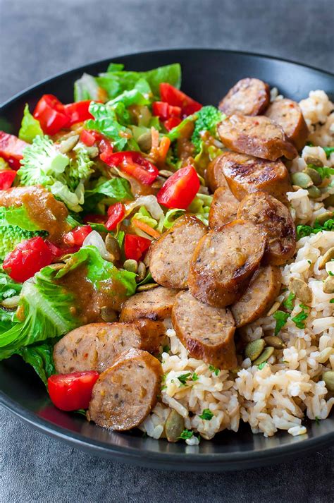 Sausage Veggie Rice Bowls Recipe Fast And Flavorful