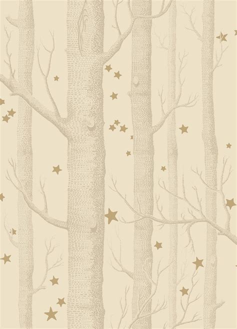 Woods And Stars Buff And Gold Wallpaper By Cole And Son Gold Wallpaper