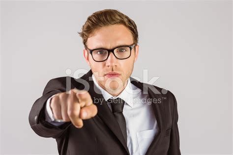 Young Serious Businessman Pointing At Camera Stock Photo Royalty Free