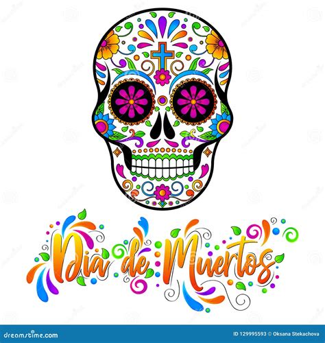 Day Of The Dead Dia De Los Muertos Background And Seamless Pattern