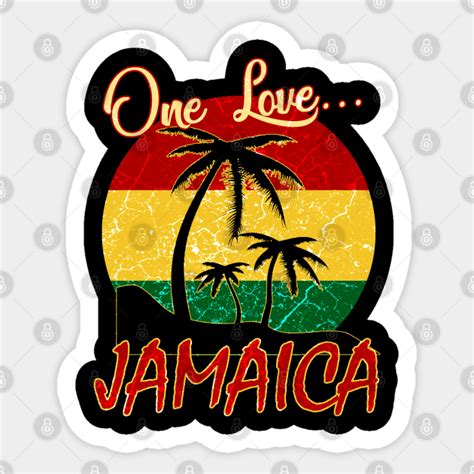 One Love Jamaica Jamaica Sticker Teepublic