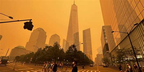 Wildfire Smoke Blankets Sky Across New York City Prompting Air Quality