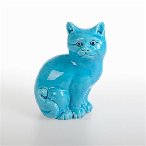 Antiques Atlas Retro Ceramic Blue Cat