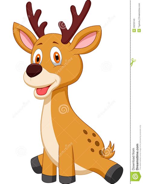 Cute Deer Cartoon Stock Vector Illustration Of Comic