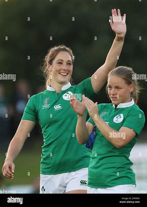 Ireland S Eimear Considine Left Celebrates After The Women S Rugby World Cup Pool C