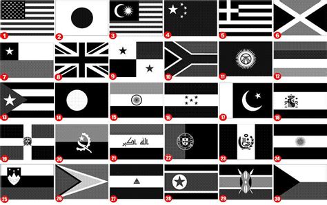 Flags Of The World In Black And White Quiz By Hellofromuk
