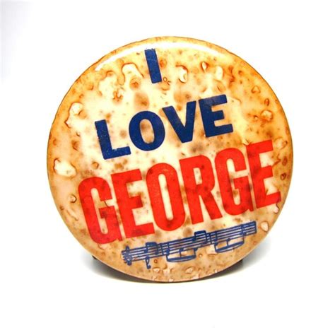 Vintage Beatles Badge I Love George Harrison Pin By Hensfeathers