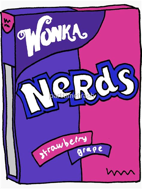 Wonka Nerds Illustration Sticker For Sale By Parttimetrash Redbubble